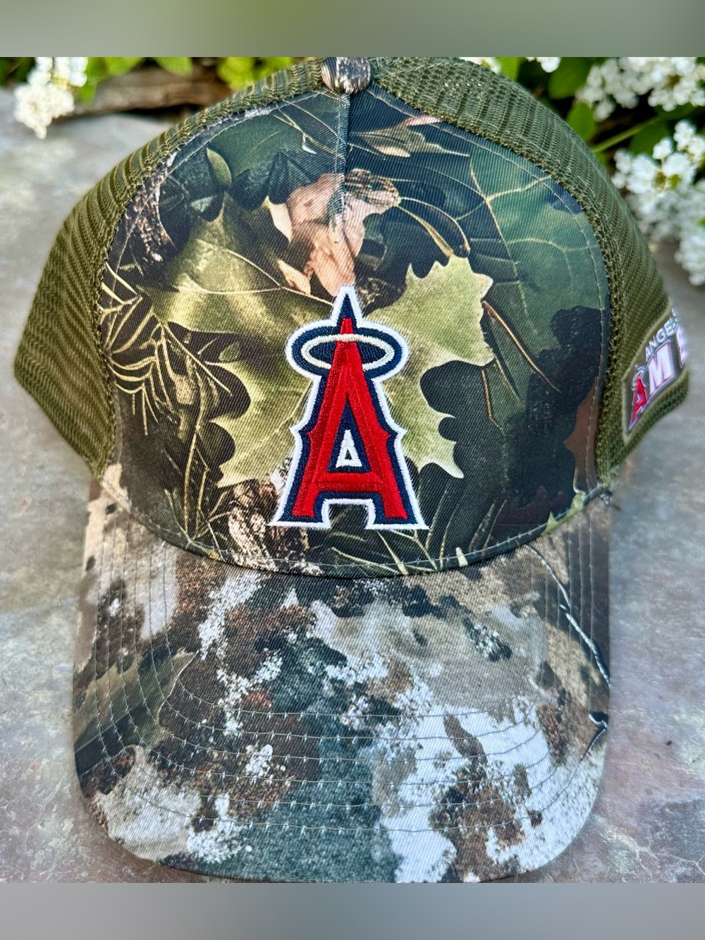 Los Angeles Angels Anaheim Camo Trucker Hat SnapBack SGA 5/22/26 MLB NEW OSFA